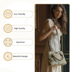 CONV-GLILY | William Morris Golden Lily Convertible Top Handle Purse Handbag
