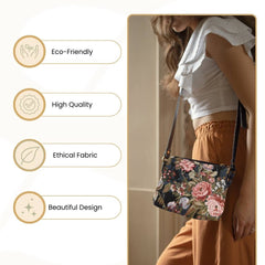 XB02-PEO | PEONY CROSS BODY BAG PURSE HANDBAG