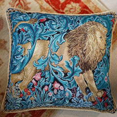 CCOV-ART-MORRIS-5 | WILLIAM MORRIS THE LION PILLOWCASE/CUSHION COVER | DECORATIVE DESIGN FASHION HOME PILLOW 18X18 INCH