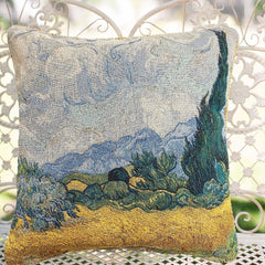 CCOV-ART-VG-WHEAT| VAN GOGH A WHEATFIELD PILLOWCASE/CUSHION COVER  18X18 INCH