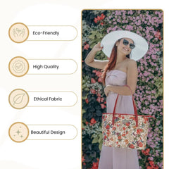 COLL-FLMD | Flower Meadow College/Shoulder Tote Bag