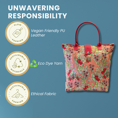 FOLD-WLSTRW | WILD STRAWBERRY FOLDING BAG