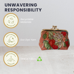 FRMP-WLSTRW | Wild Strawberry Coin Clasp Frame Purse Wallet