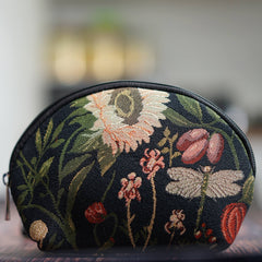 COSM-MGDBK | Morning Garden Black Cosmetic Make Up Bag