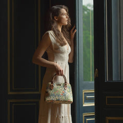 CONV-GLILY | William Morris Golden Lily Convertible Top Handle Purse Handbag