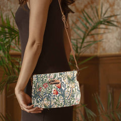 XB02-GLILY | WILLIAM MORRIS GOLDEN LILY CROSS BODY BAG PURSE HANDBAG