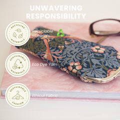 GPCH-STBL | WILLIAM MORRIS STRAWBERRY THIEF BLUE GLASSES SUNGLASSES POUCH CASE