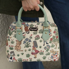 CONV-ALICE | Charles Voysey Alice in Wonderland Convertible Top Handle Purse Handbag