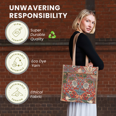 SHOP-STRD | WILLIAM MORRIS STRAWBERRY THIEF RED SHOPPER BAG