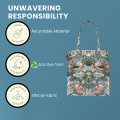 FLAT-STGR |  WILLIAM MORRIS STRAWBERRY THIEF GREY - FLAT BAG