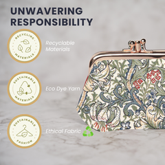 FRMP-GLILY | WILLIAM MORRIS GOLDEN LILY COIN CLASP FRAME PURSE WALLET
