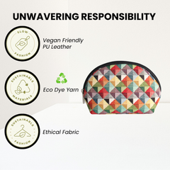 COSM-MTRI | Multicolor Triangle Cosmetic Make Up Bag
