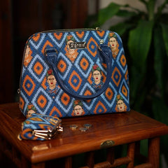 CONV-FKICON | Frida Kahlo Convertible Top Handle Purse Handbag