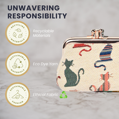FRMP-CHEKY | CHEEKY CAT COIN CLASP FRAME PURSE WALLET