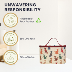 TOIL-CHEKY | CHEEKY CAT TOILETRY VANITY TRAVEL BAG