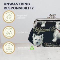 FRMP-WES | WESTIE DOG COIN CLASP FRAME PURSE WALLET