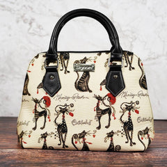 CONV-CUDE | Marilyn Robertson Catitudes Convertible Top Handle Purse Handbag