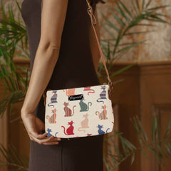 XB02-CHEKY | CHEEKY CAT CROSS BODY BAG PURSE HANDBAG