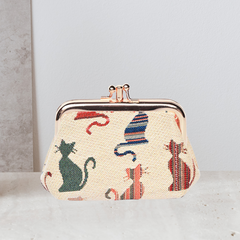 FRMP-CHEKY | CHEEKY CAT COIN CLASP FRAME PURSE WALLET