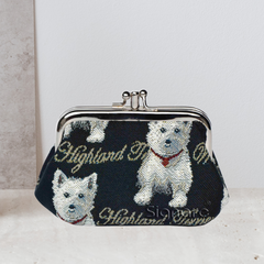 FRMP-WES | WESTIE DOG COIN CLASP FRAME PURSE WALLET