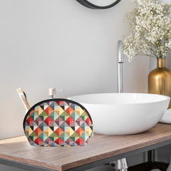 COSM-MTRI | Multicolor Triangle Cosmetic Make Up Bag