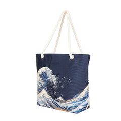 ROPE-BM-WAVE | Great Wave off Kanagawa Rope Tote Beach Bag