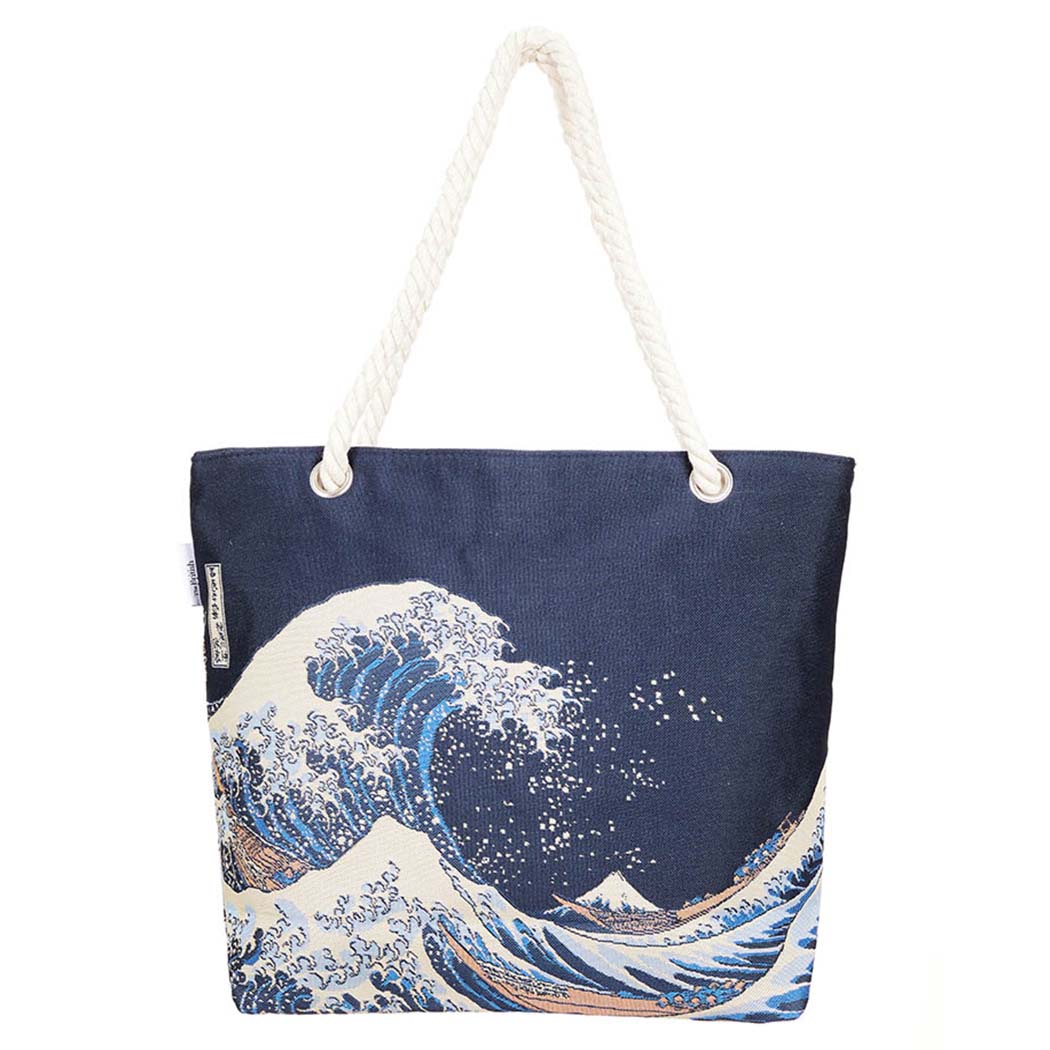ROPE-BM-WAVE | Great Wave off Kanagawa Rope Tote Beach Bag
