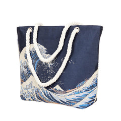 ROPE-BM-WAVE | Great Wave off Kanagawa Rope Tote Beach Bag