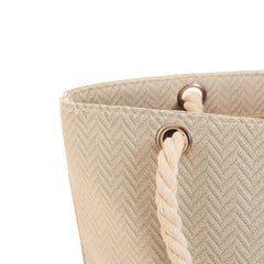 ROPE-BTH-MAGICCAT | Magic Cat Beige Rope Tote Beach Bag