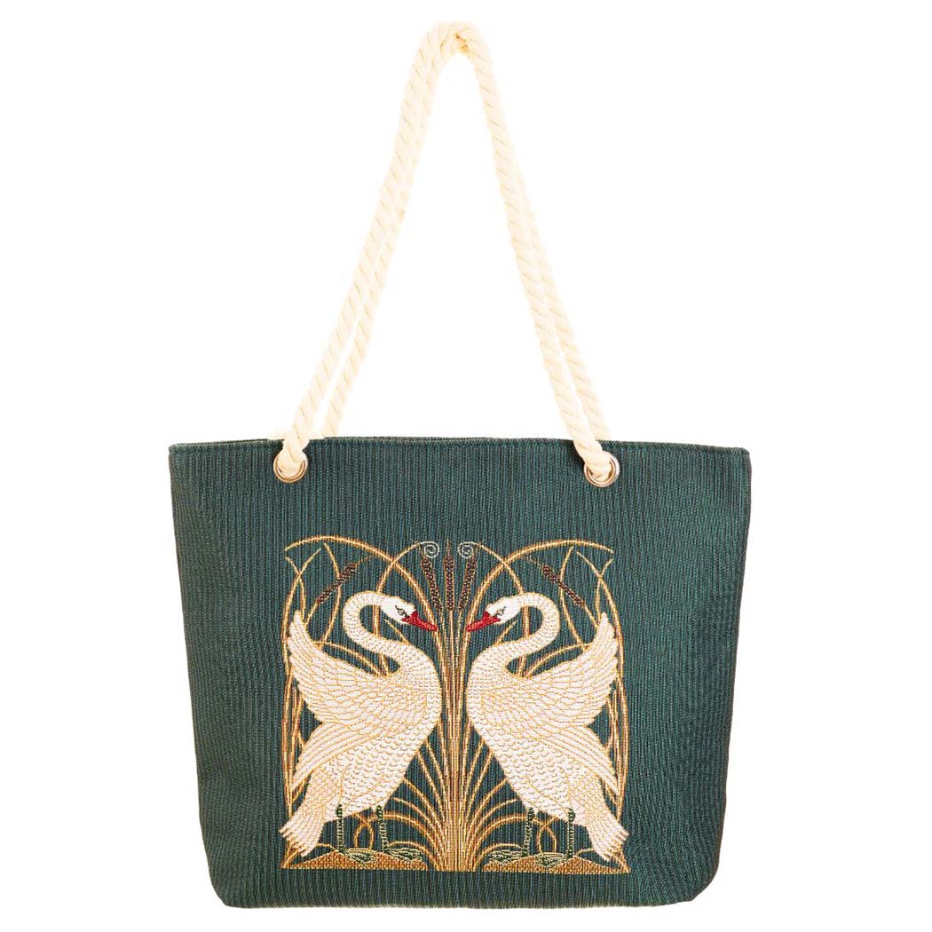 ROPE-SWAN | Swan, Iris and Rush Rope Tote Beach Bag