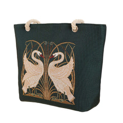 ROPE-SWAN | Swan, Iris and Rush Rope Tote Beach Bag