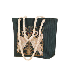 ROPE-SWAN | Swan, Iris and Rush Rope Tote Beach Bag