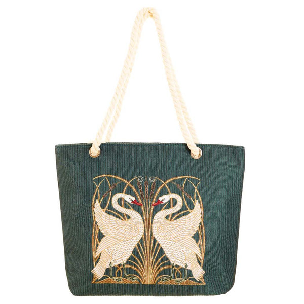 ROPE-SWAN | Swan, Iris and Rush Rope Tote Beach Bag