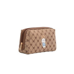 BEAUTY-BLV-BEIGE | Toiletry Bag in Beige Monogram with Teddy Bear