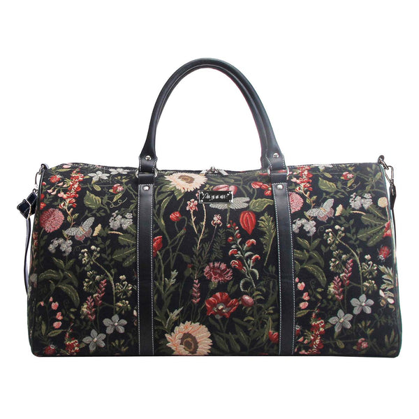 BHOLD-MGDBK | Morning Garden Black Big Holdall/Duffel Bag