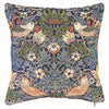 CCOV-STBL | WILLIAM MORRIS STRAWBERRY THIEF BLUE PILLOWCASE/CUSHION COVER | DECORATIVE DESIGN FASHION HOME PILLOW 18X18 INCH