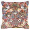 CCOV-STRD | WILLIAM MORRIS STRAWBERRY THIEF RED PILLOWCASE/CUSHION COVER | DECORATIVE DESIGN FASHION HOME PILLOW 18X18 INCH