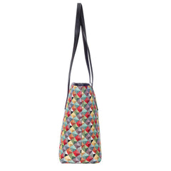 COLL-MTRI | Multicolor Triangle College/Shoulder Tote Bag