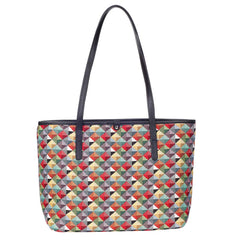 COLL-MTRI | Multicolor Triangle College/Shoulder Tote Bag