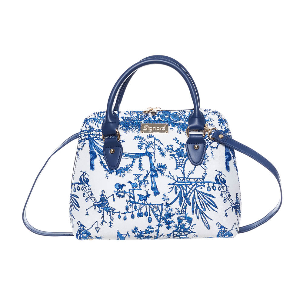 CONV-BM-CHINO | Chinoiserie Convertible Top Handle Purse Handbag