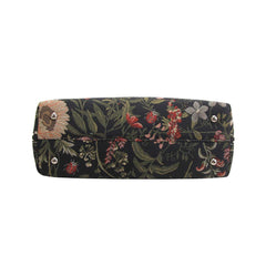 CONV-MGDBK | Morning Garden Black Convertible Top Handle Purse Handbag