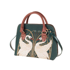 CONV-SWAN | Swan, Rush and Iris Convertible Top Handle Purse Handbag