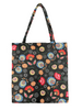 FLAT-FOLKFBK | Polish Folk Art Flower Black FLAT BAG