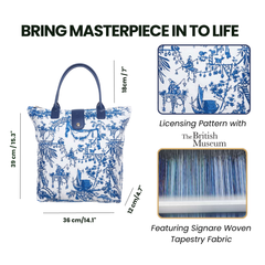 FOLD-BM-CHINO| THE BRITISH MUSEUM CHINOISERIE FOLDING BAG