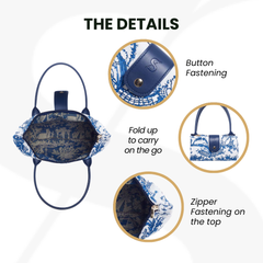 FOLD-BM-CHINO| THE BRITISH MUSEUM CHINOISERIE FOLDING BAG