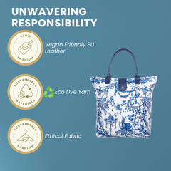 FOLD-BM-CHINO| THE BRITISH MUSEUM CHINOISERIE FOLDING BAG