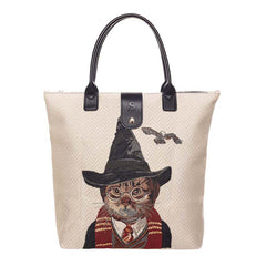 FOLD-BTH-MAGICCAT | Magic Cat Beige Folding Bag