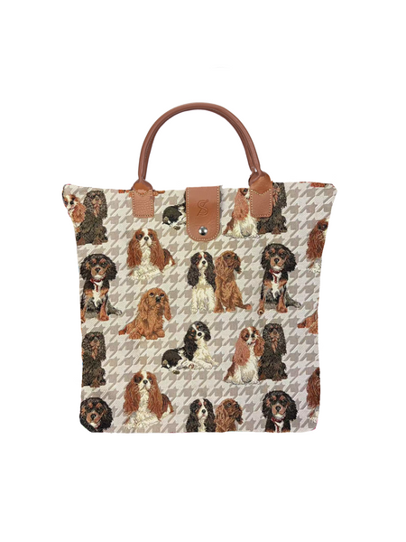 FOLD-KGCS| King Charles Cavalier Spaniel Folding Bag