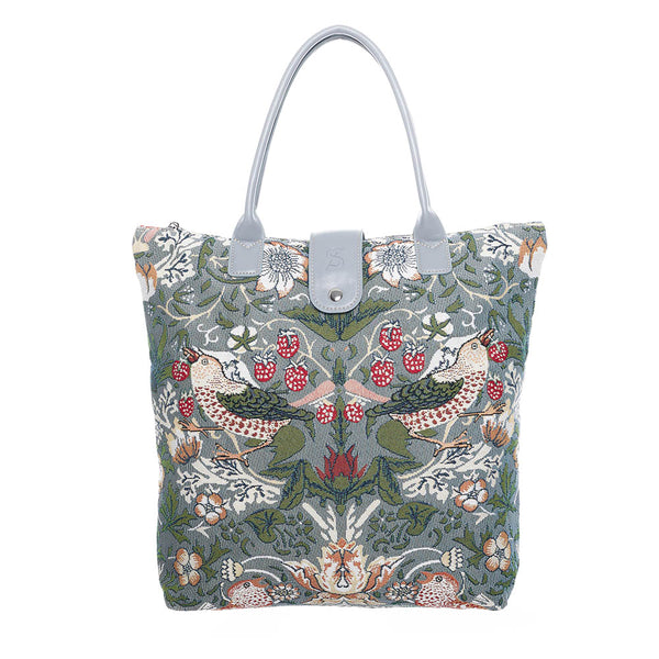 FOLD-STGR | STRAWBERRY THIEF GREY FOLDING BAG