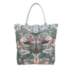 FOLD-STGR | STRAWBERRY THIEF GREY FOLDING BAG